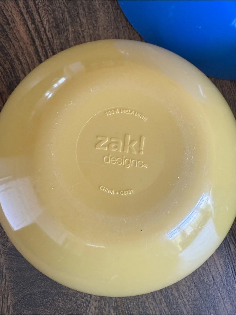 Zak Designs Crate & Barrel Melamine Nesting Bowls Set Blue Green Yellow